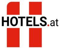 Rotes Logo auf weissem Grund von Hotels.at - dem Hotelportal für Österreich